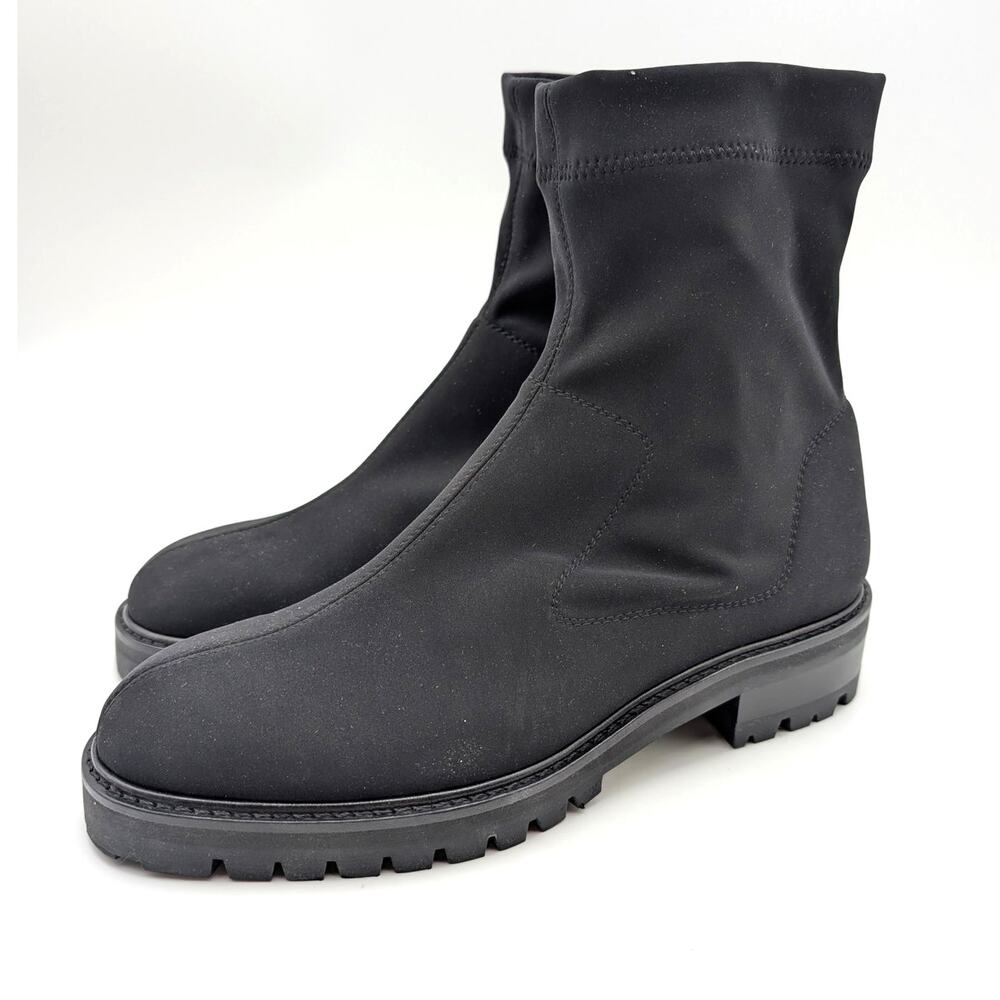 Pedro Garcia Salen Stretch Ankle Bootie Round Toe Women's Black Size US7 EU37